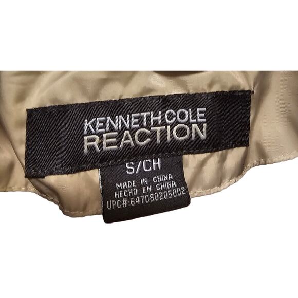 Kenneth Cole Reaction Beige Women's Down Puffer Jacket Coat Med Length Size Sm - Picture 6 of 8